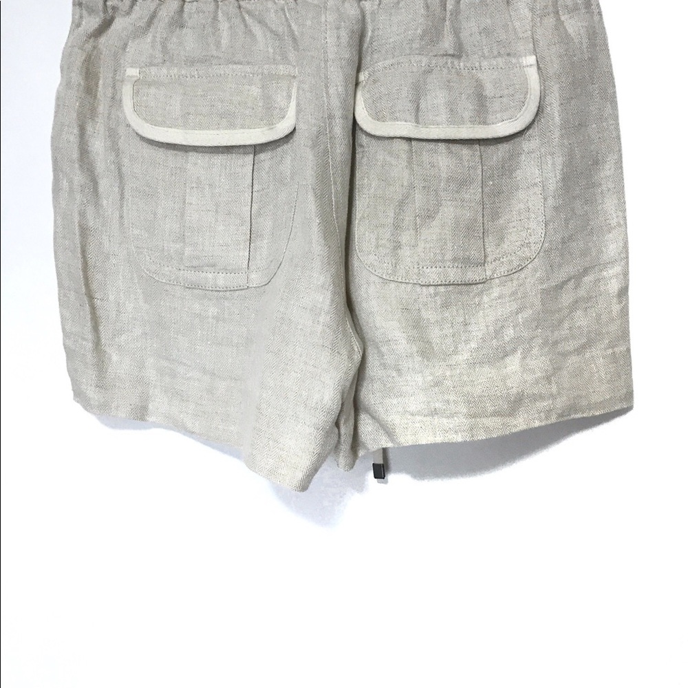 J. Crew Drawstring Linen Tuxedo Shorts Size Xs - image 3